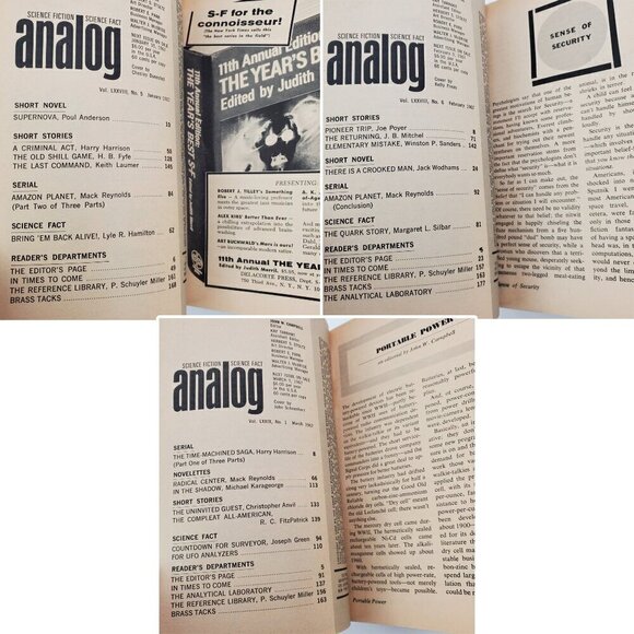 Analog Science Fiction Fact Magazines 1967, 6 Issues Jan-June Poul Anderson More - Picture 5 of 11